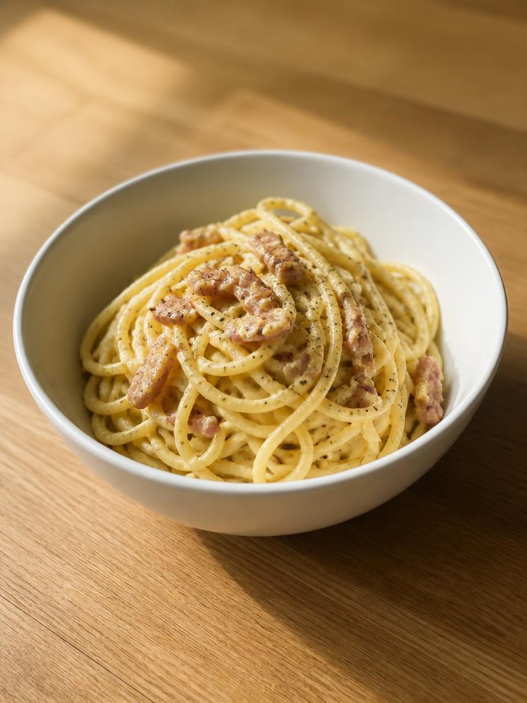 Spaghetti carbonara au bol