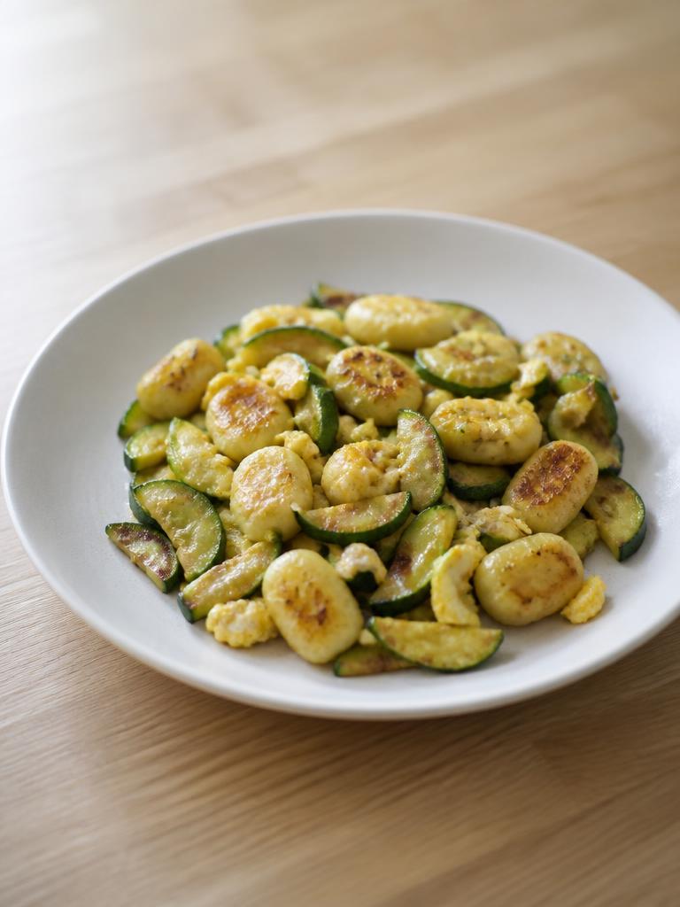 Gnocchis poêlés aux courgettes et aux œufs