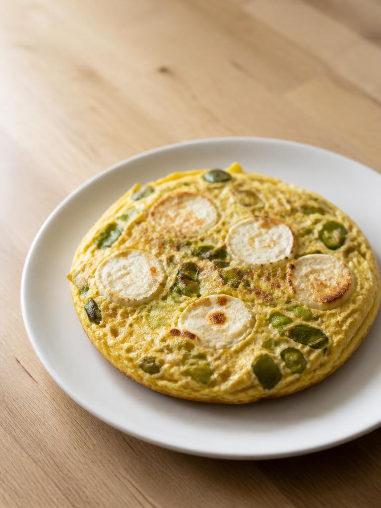 Frittata aux poireaux et au chèvre