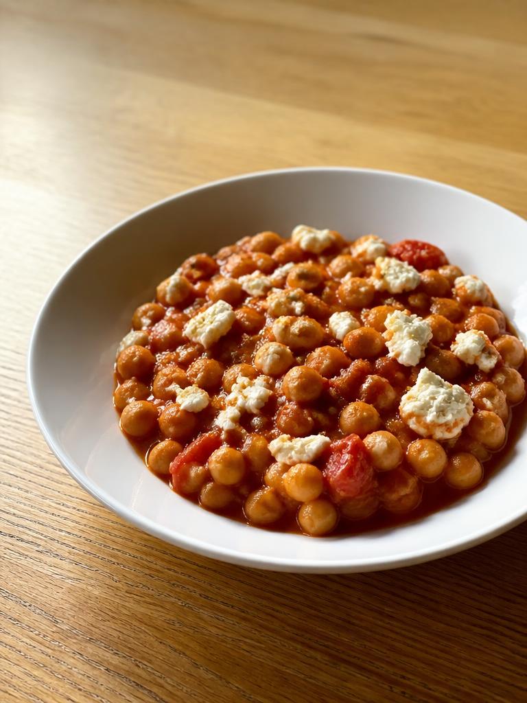 Pois chiches à la tomate et feta