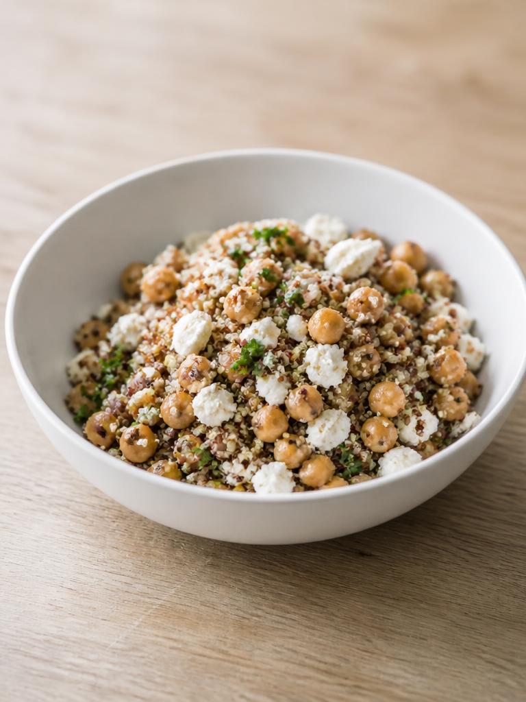 Bowl de quinoa aux pois chiches et feta
