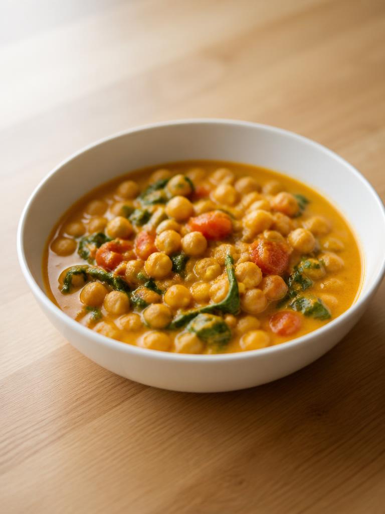 Curry de pois chiches au lait de coco au bol