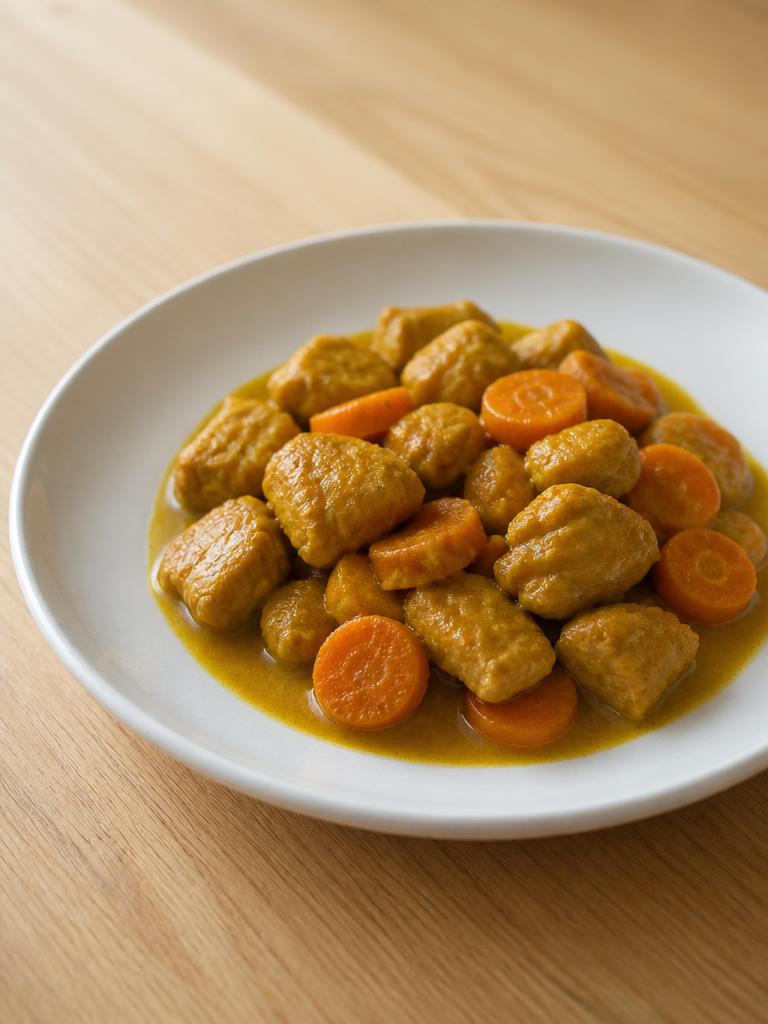 Sauté de porc au curry et aux carottes