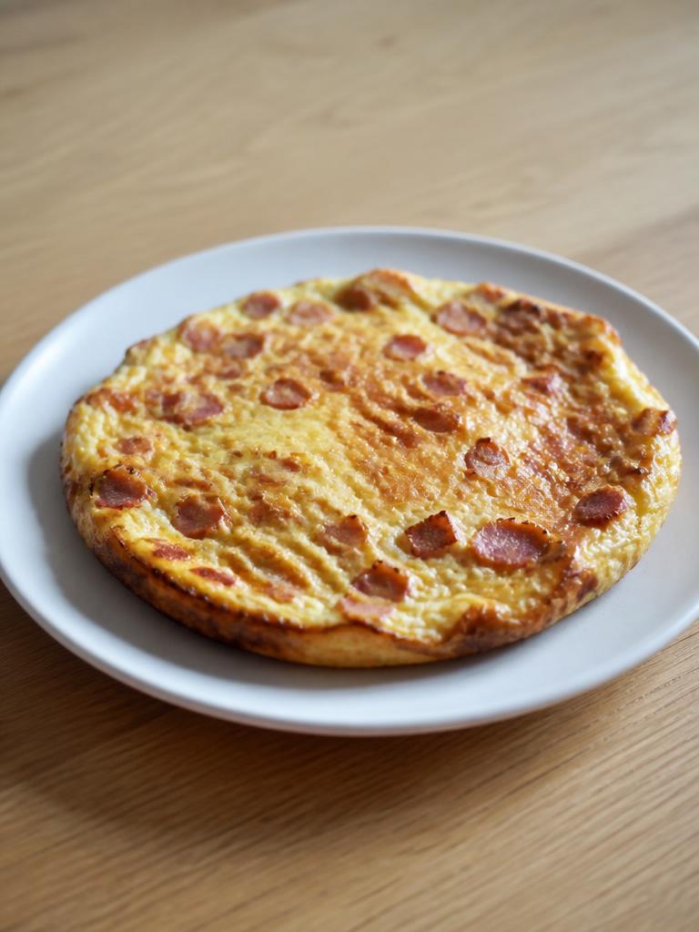 Quiche aux lardons à la poêle