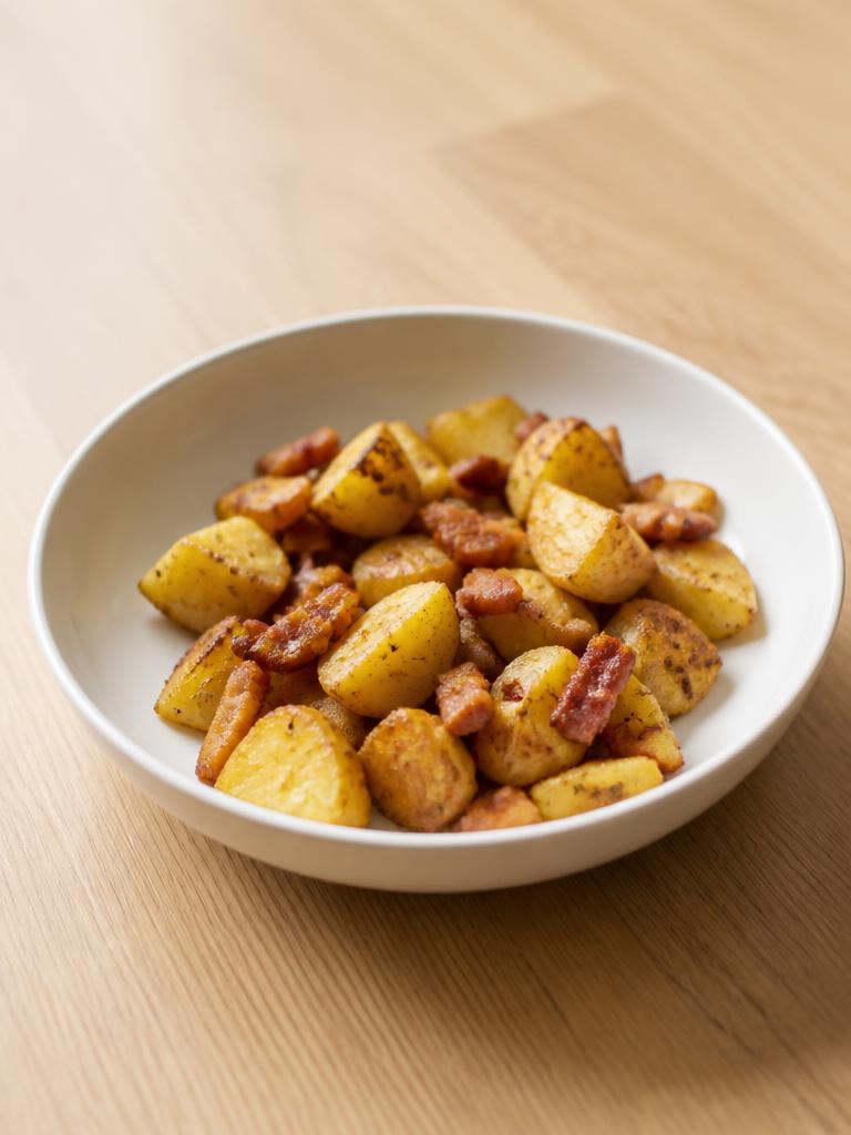 Lardons croustillants et pommes de terre à l'air fryer