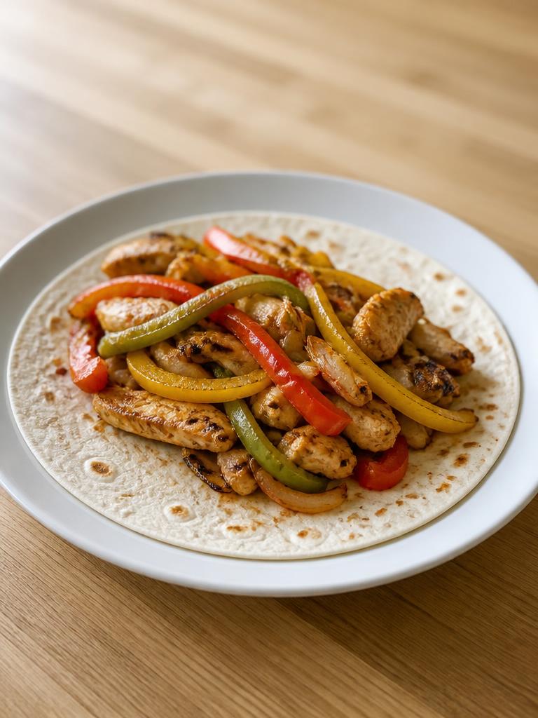 Fajitas de poulet aux poivrons