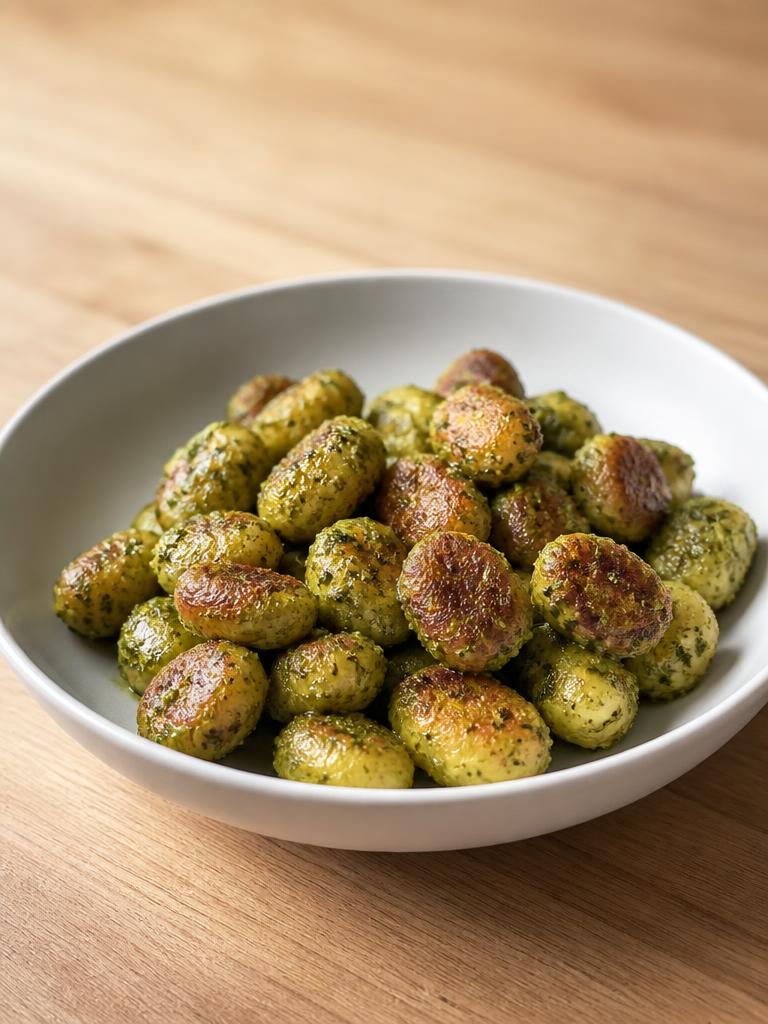 Gnocchis croustillants au pesto à l'air fryer