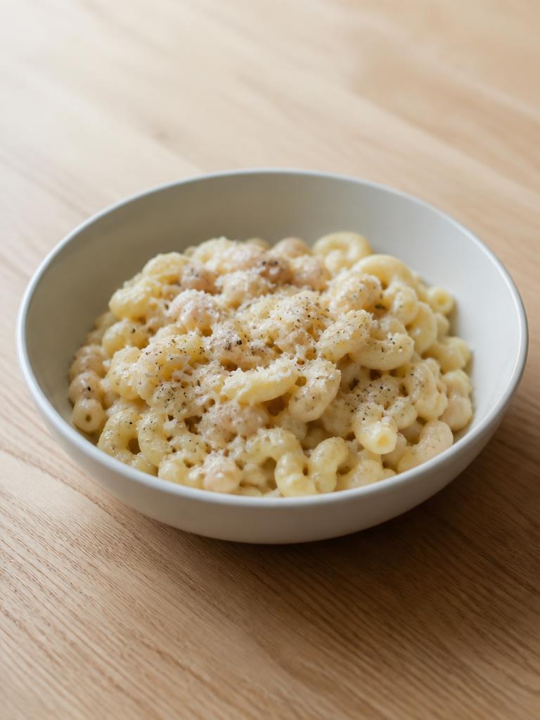 Coquillettes aux haricots blancs et au parmesan