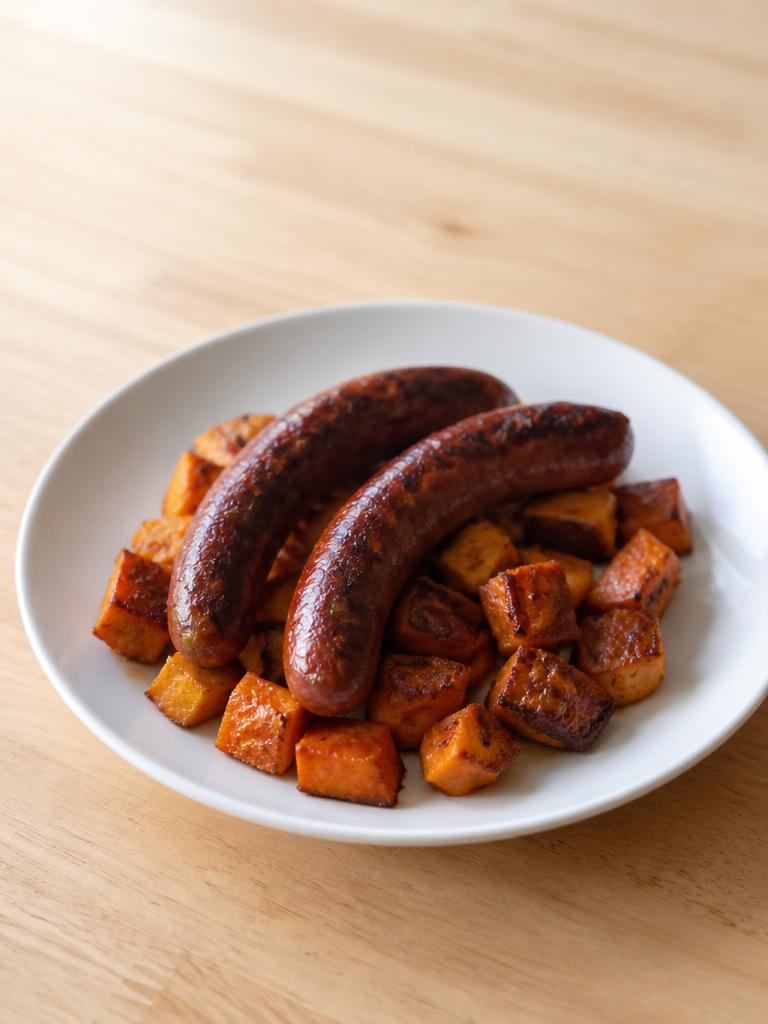 Merguez rôties aux patates douces