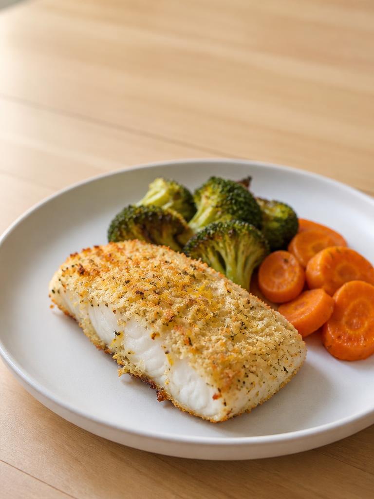 Dos de cabillaud pané au citron à l'air fryer