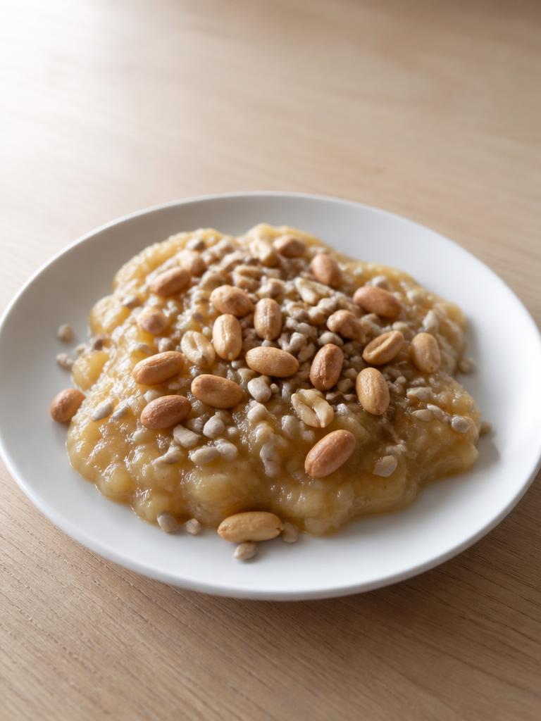 Compote, cacahuète et graines de tournesol