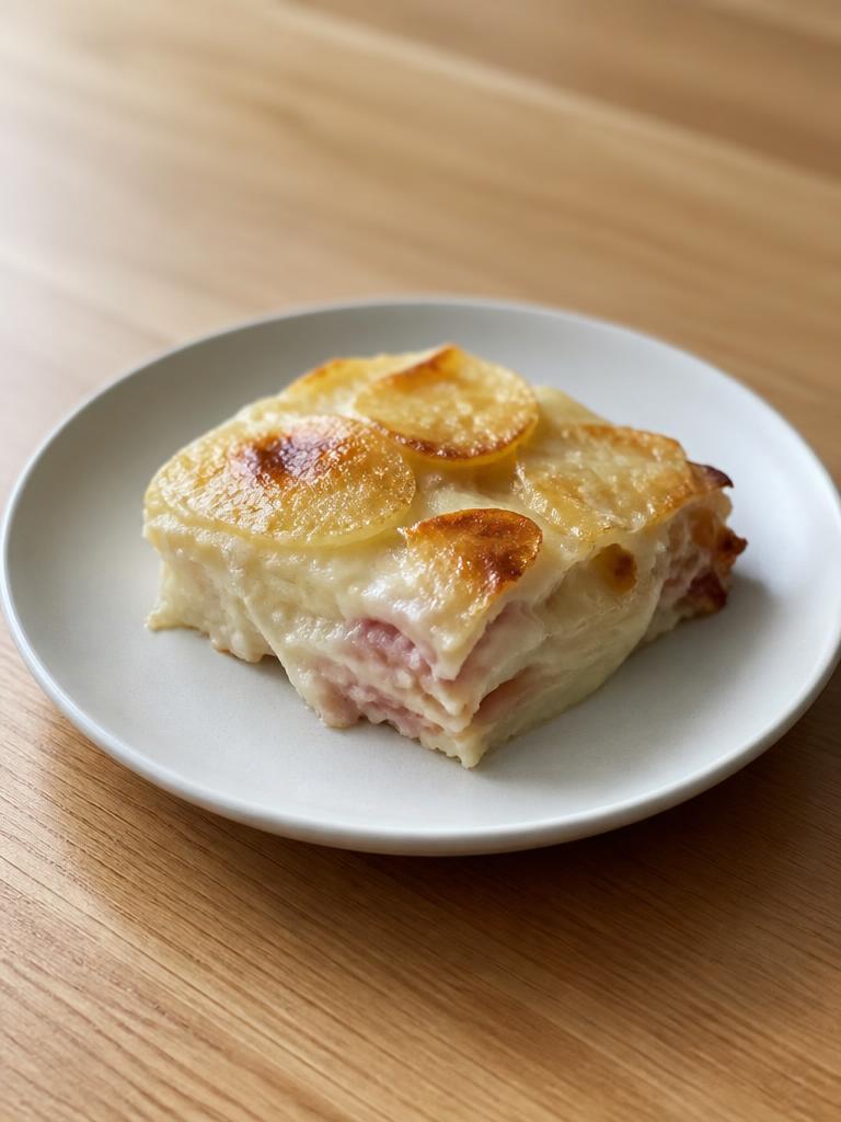 Gratin fondant de pommes de terre au jambon