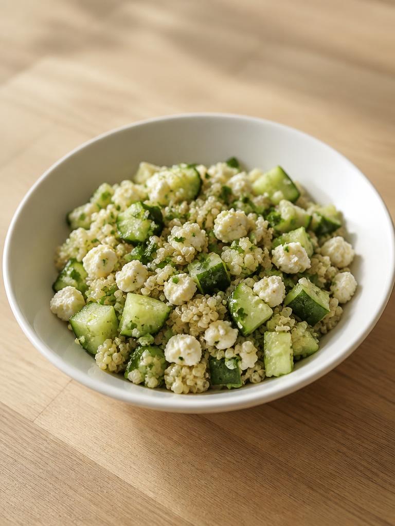 Salade de quinoa à la feta et au concombre