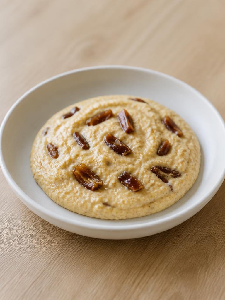 Polenta au lait de coco et aux dattes