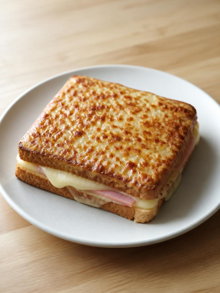 Croque-monsieur poêlé au jambon