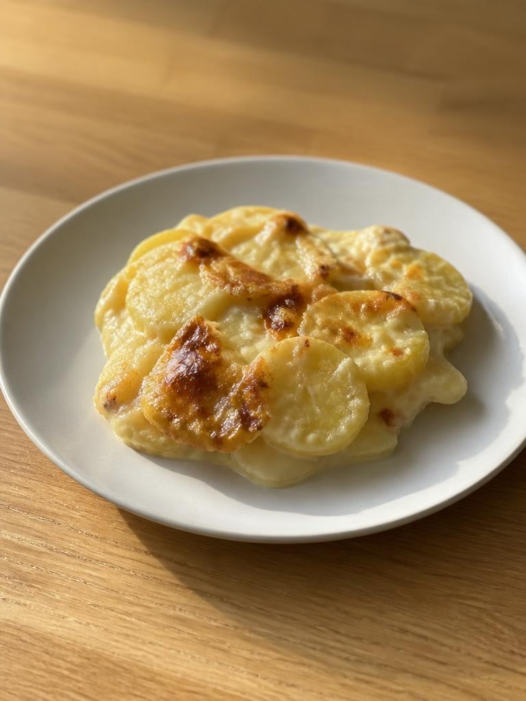 Gratin de pommes de terre à la raclette, à la poêle