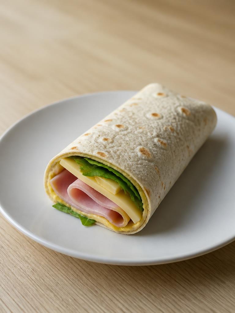 Wrap au jambon, comté et moutarde