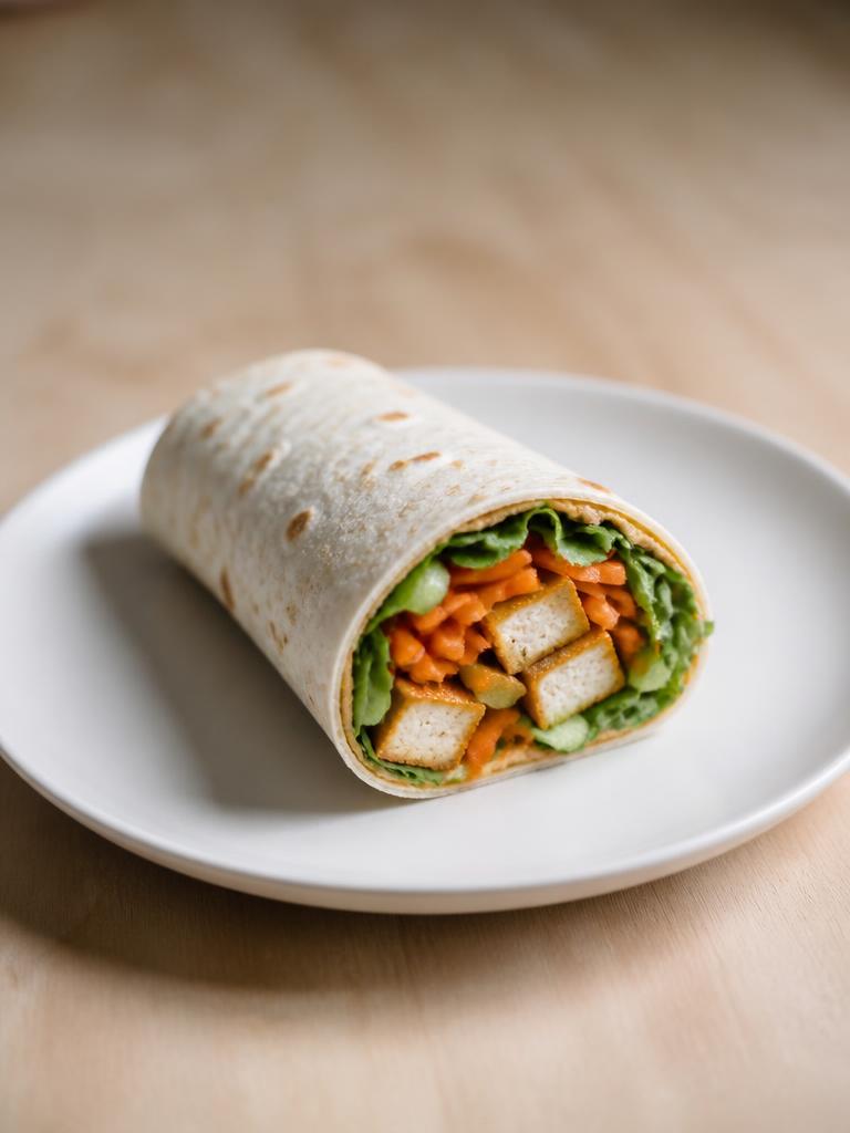Wrap au tofu fumé et carotte