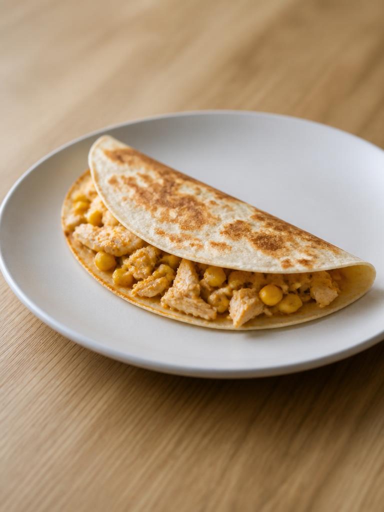 Tortillas garnies au poulet et maïs