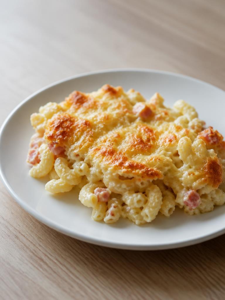 Gratin de coquillettes au jambon