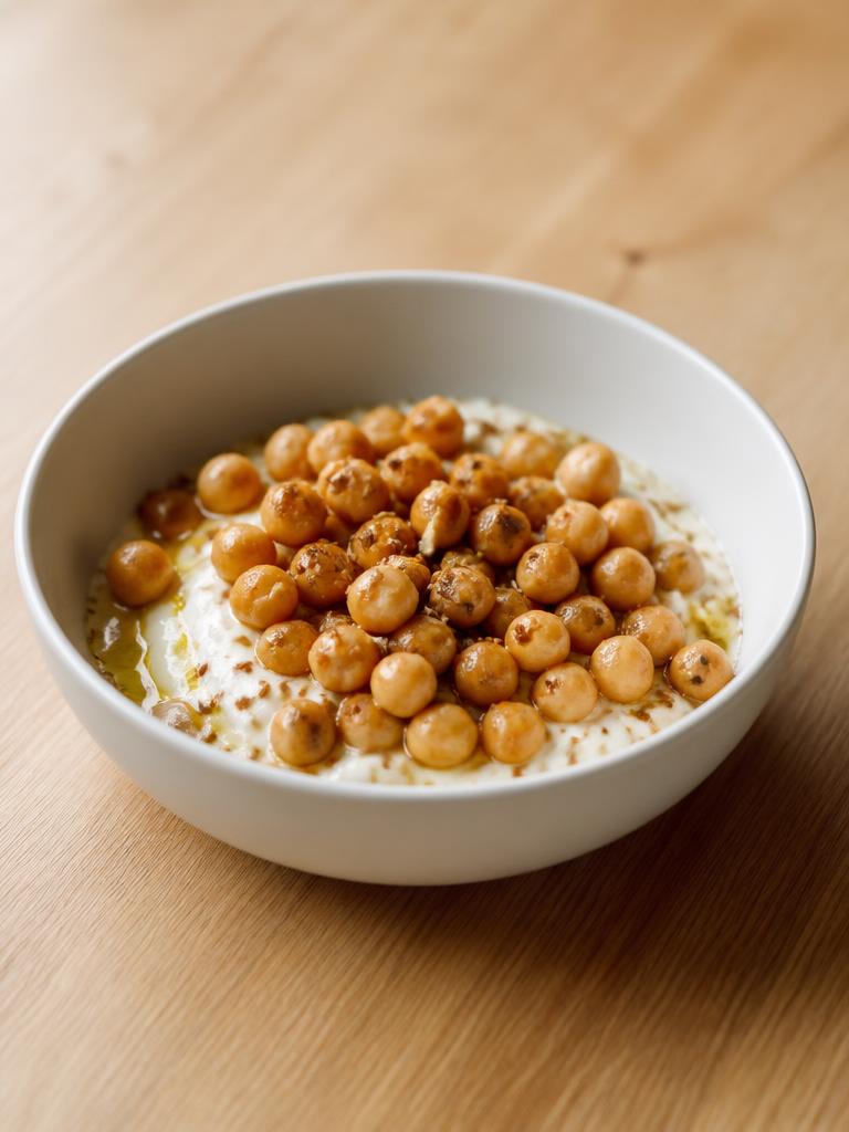 Bowl de pois chiches au cumin et yaourt grec
