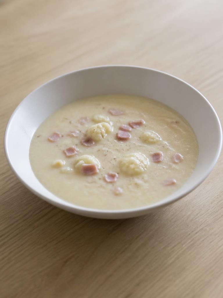 Velouté de chou-fleur au jambon