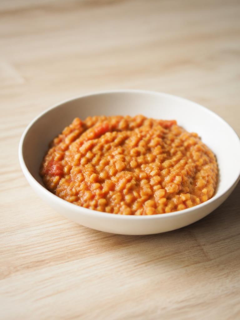 Dahl de lentilles corail à la tomate