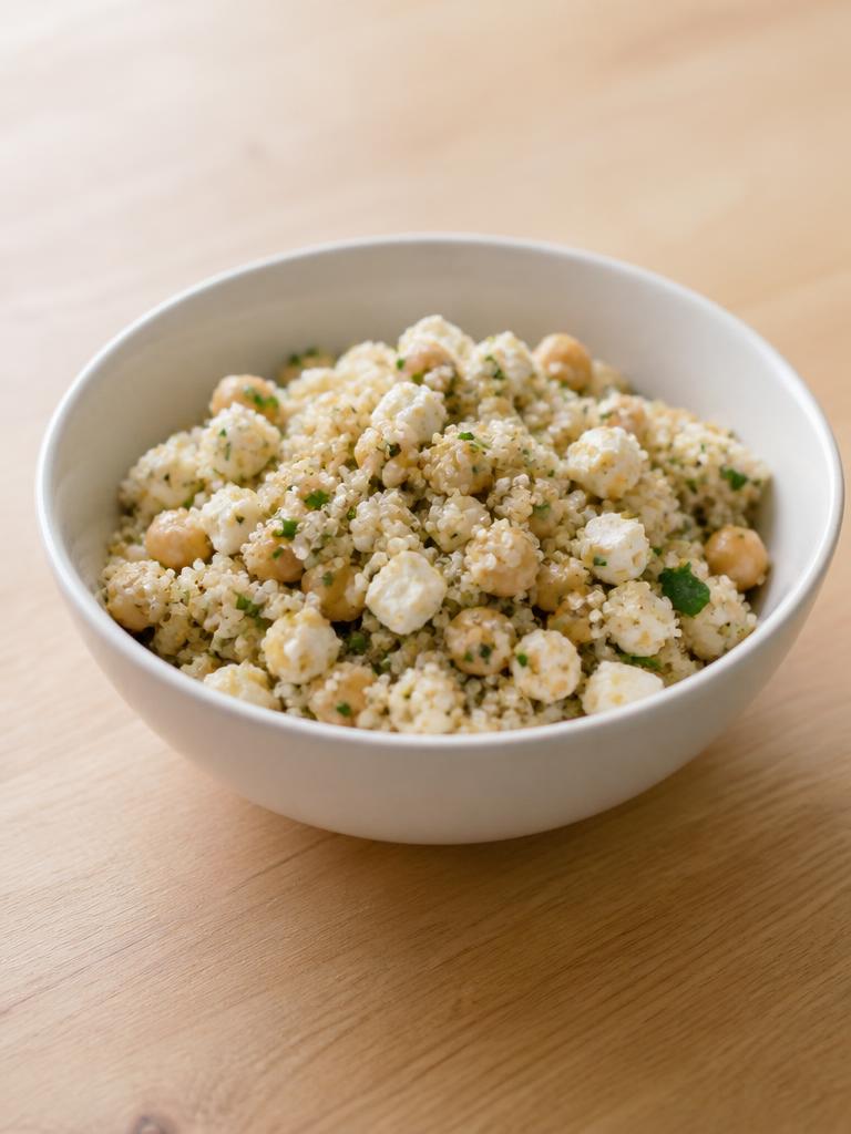Bol de quinoa aux pois chiches et feta