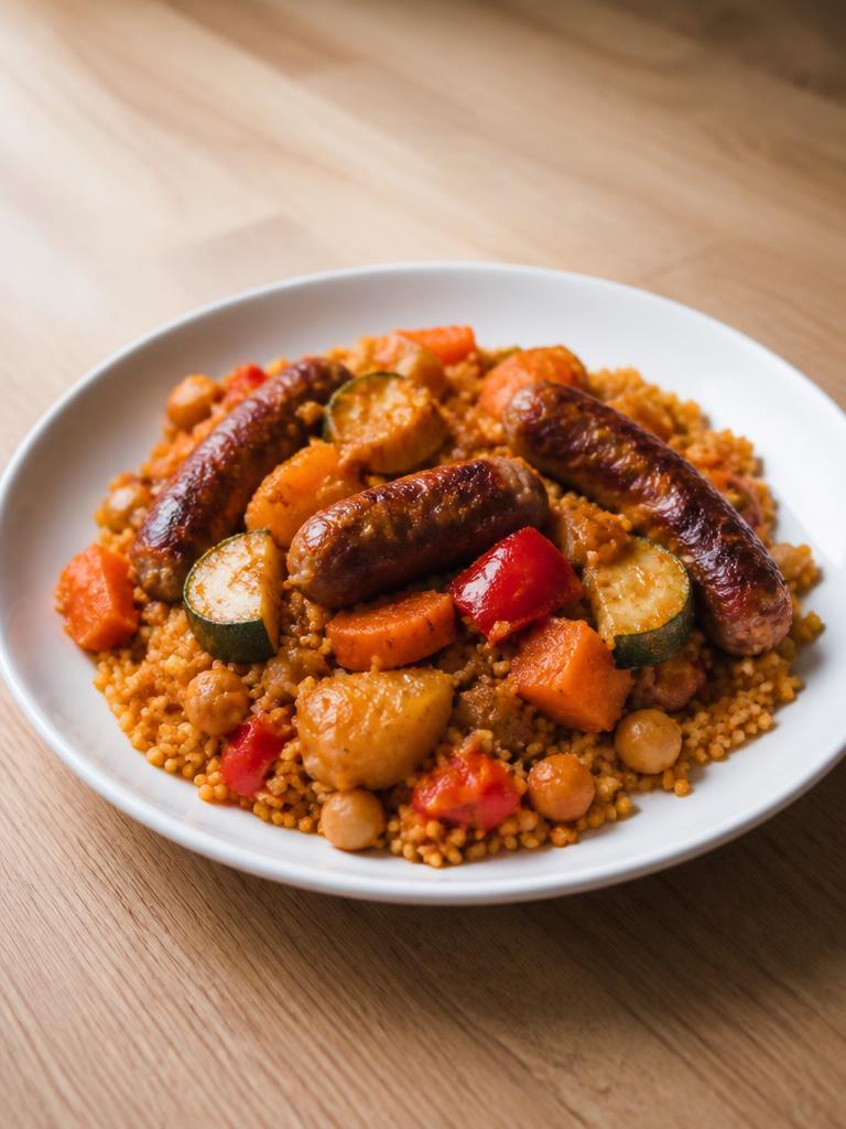 Couscous au four aux merguez