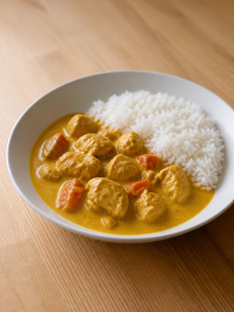 Curry de poulet au lait de coco