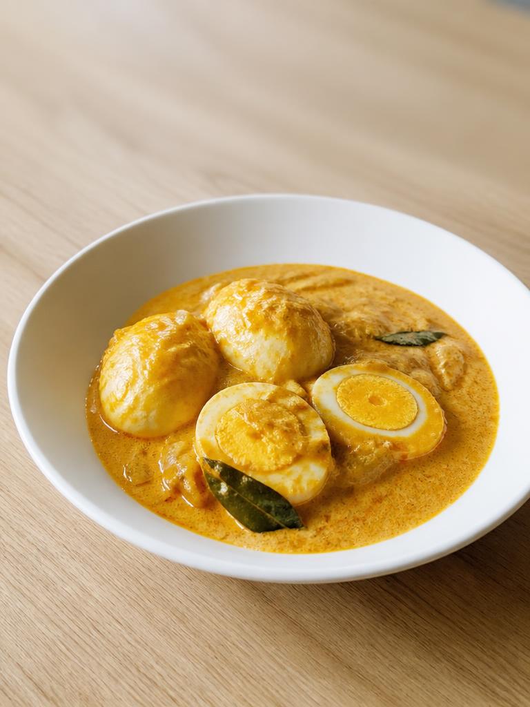 Curry d'œufs durs au lait de coco