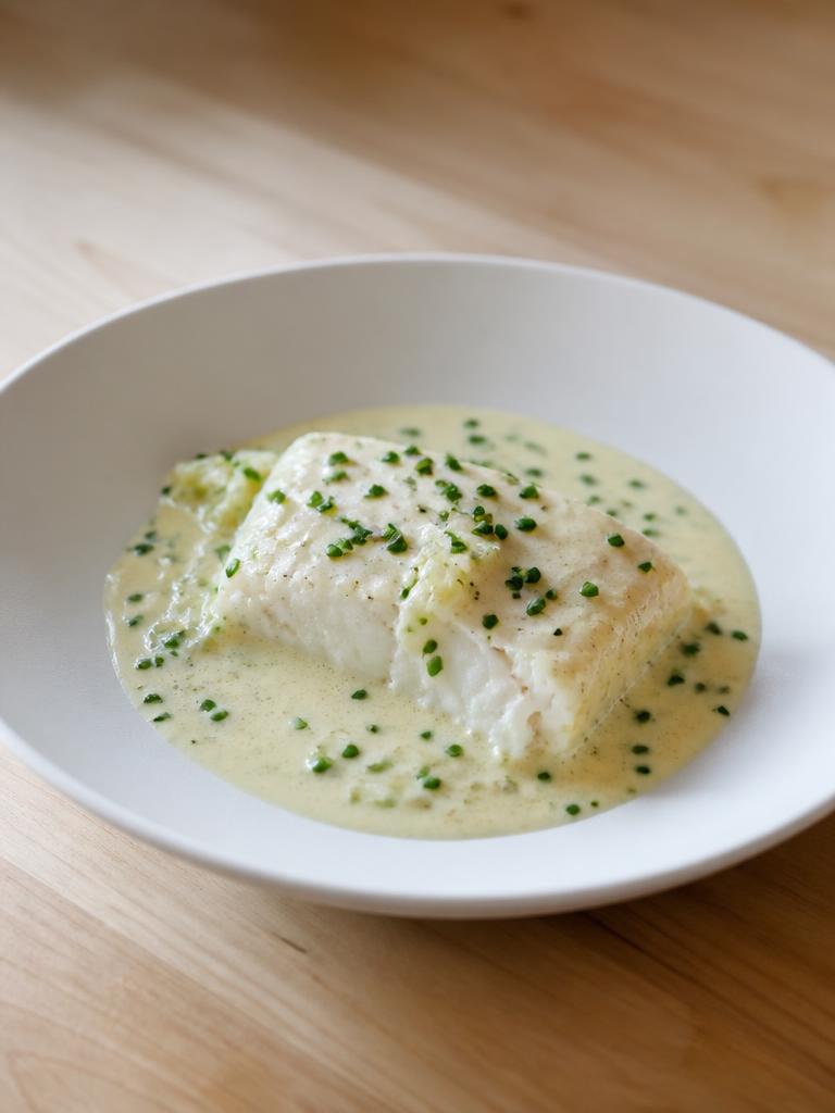 Cabillaud à la crème et ciboulette