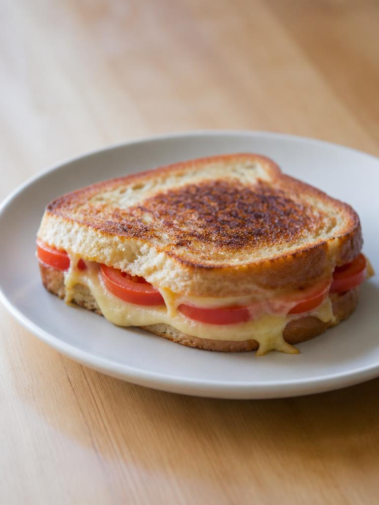 Croque-tomate à l'emmental à la poêle