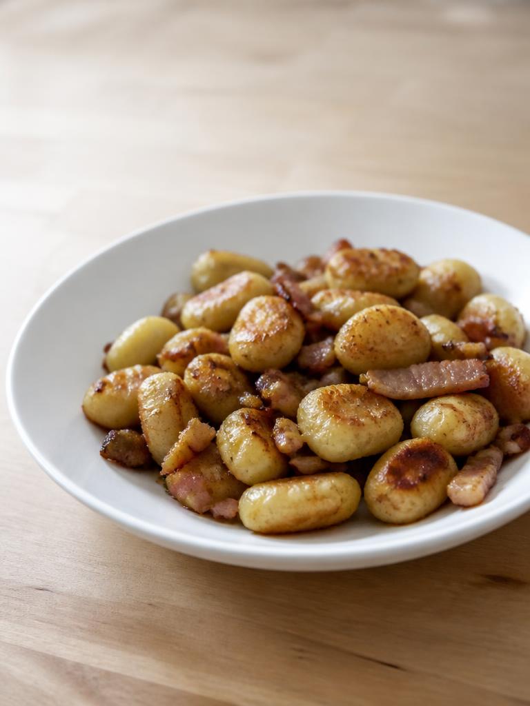 Gnocchis croustillants aux lardons