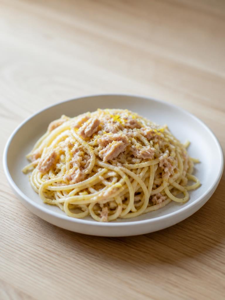Spaghetti au thon et citron