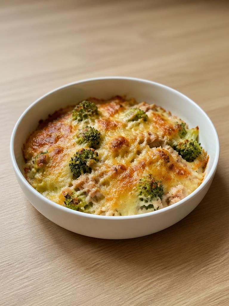 Gratin de thon et brocoli au bol