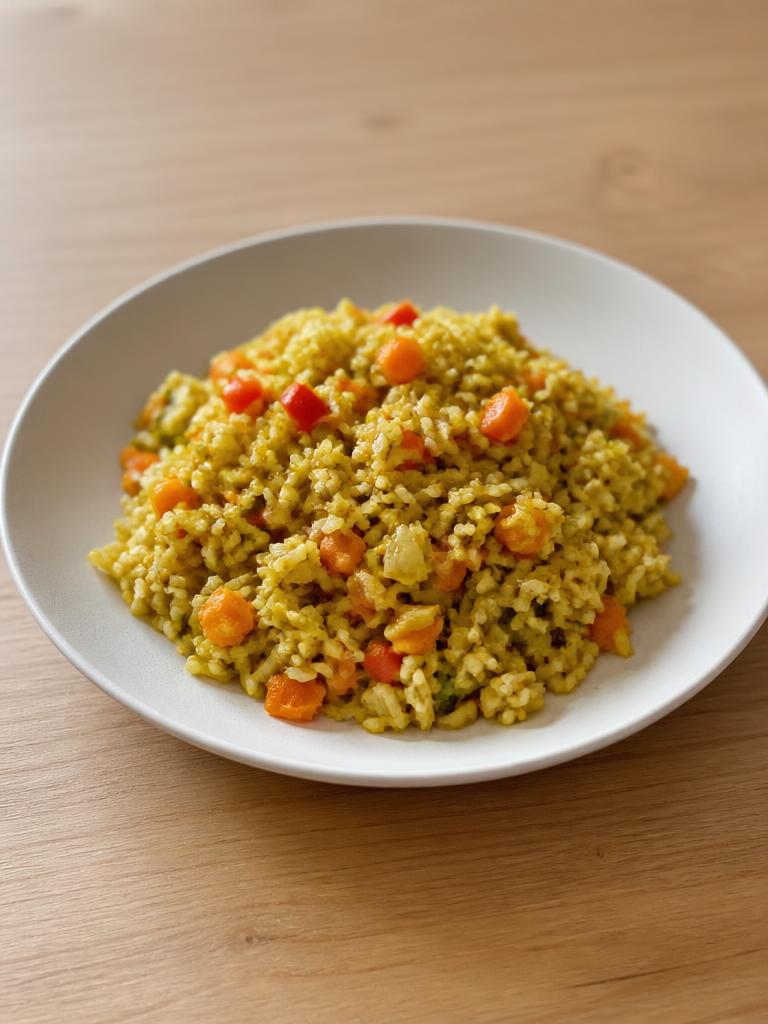 Riz au curry et lait de coco