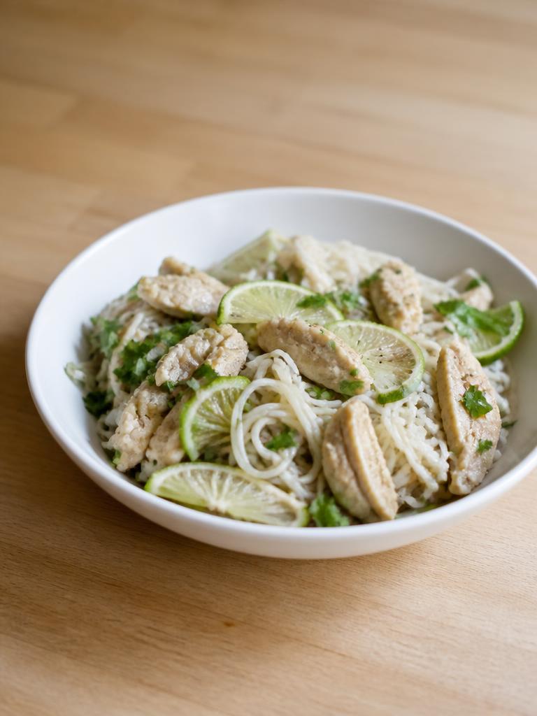 Dinde au citron vert et vermicelles de riz