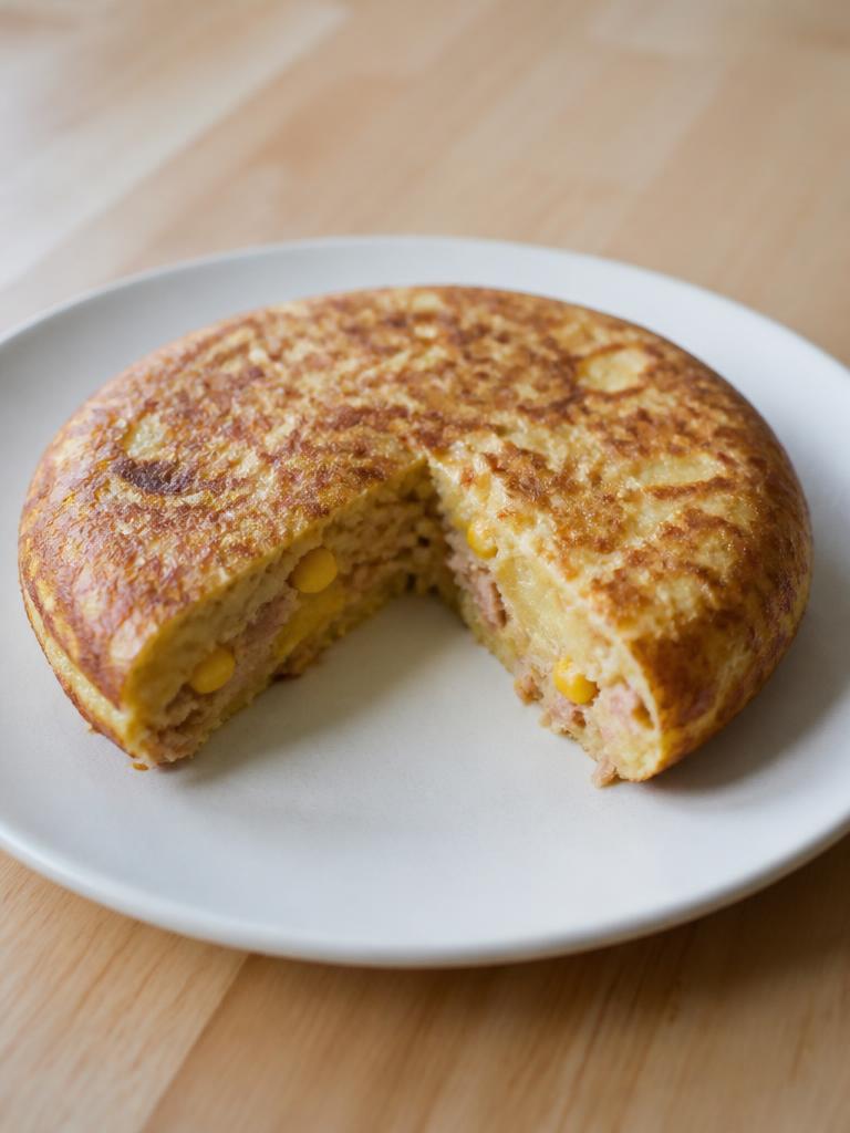 Tortilla croustillante au thon et au maïs