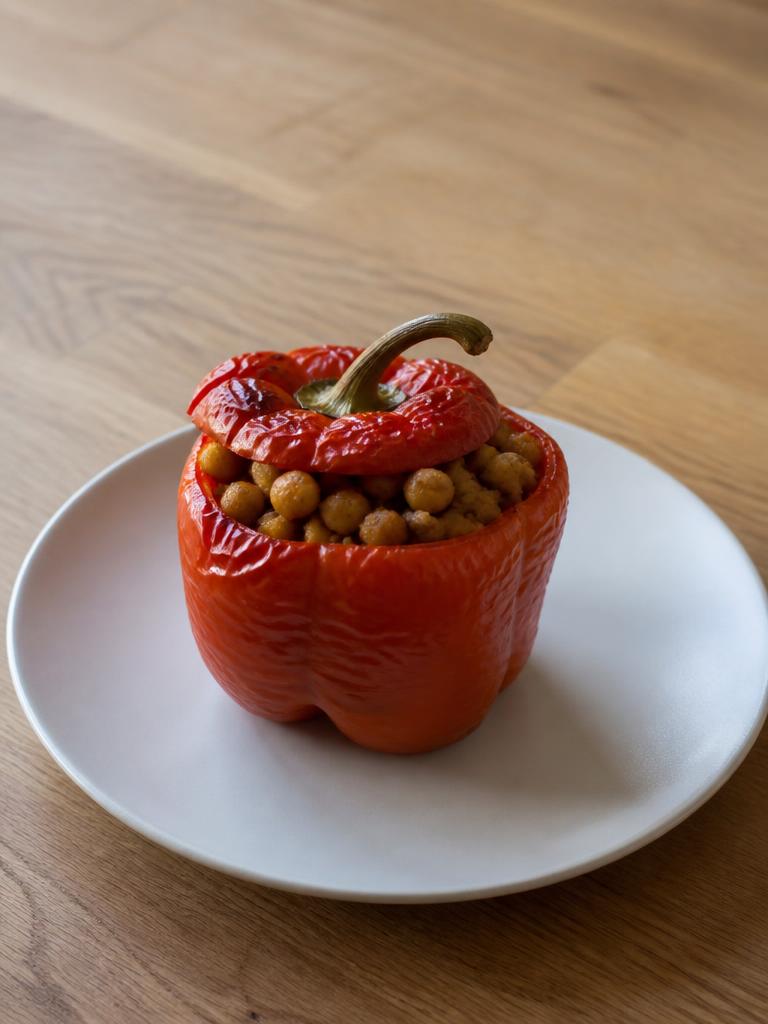 Poivrons farcis aux pois chiches et au cumin