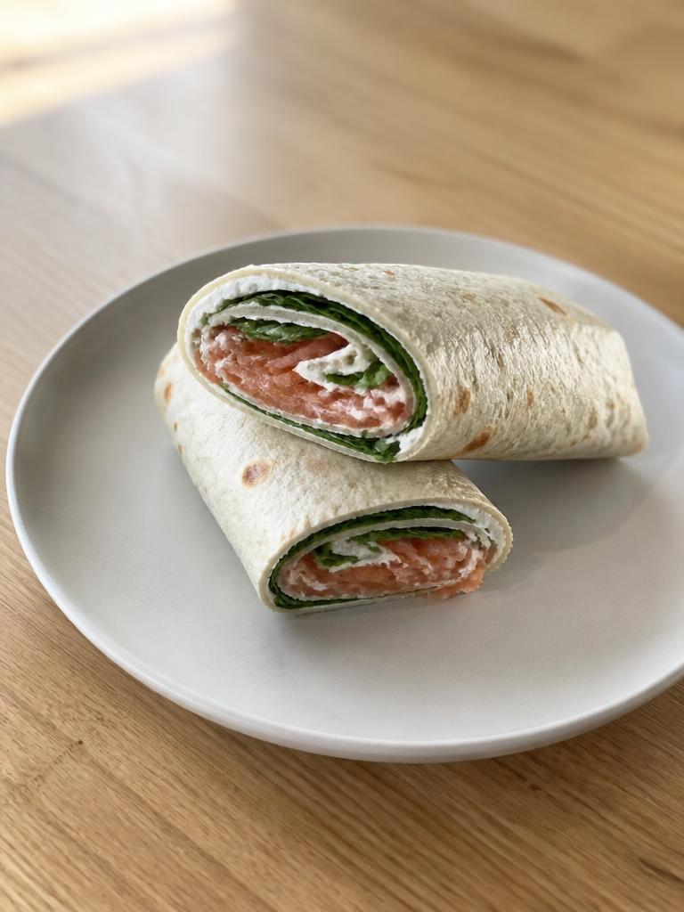 Wrap au saumon fumé et fromage frais