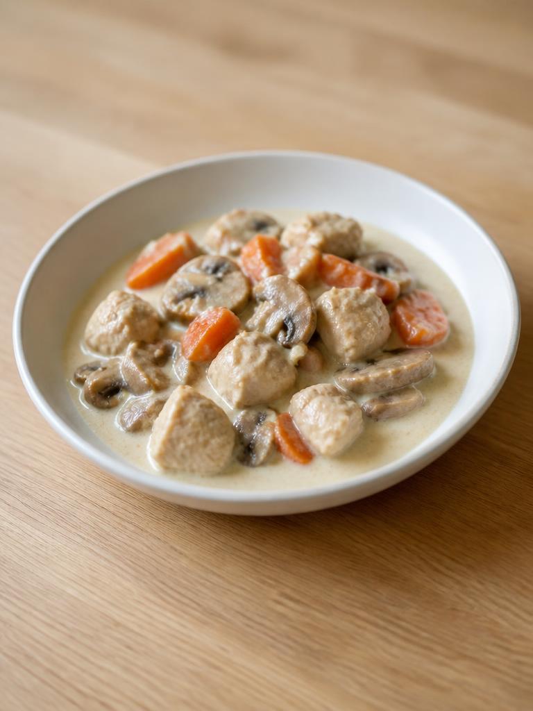 Blanquette de dinde aux champignons