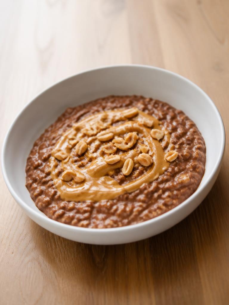 Porridge cacao et beurre de cacahuète