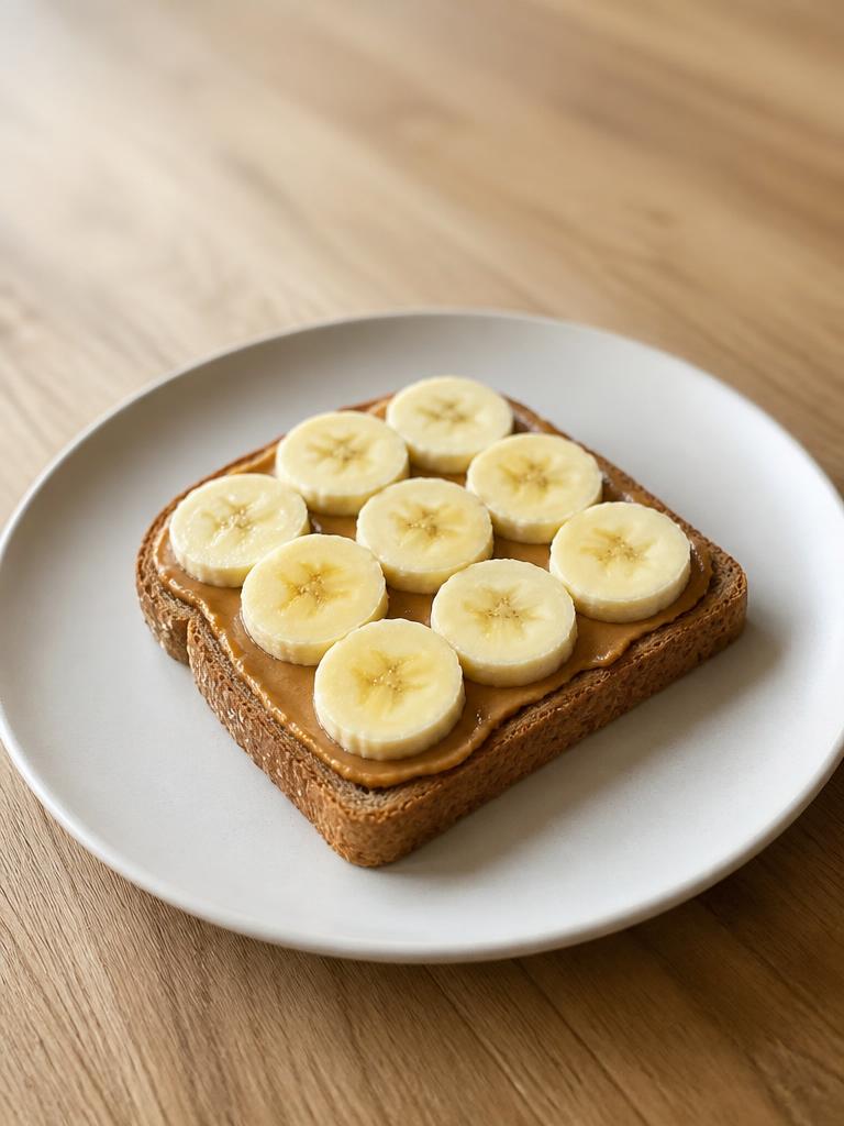 Tartines au beurre de cacahuète et à la banane