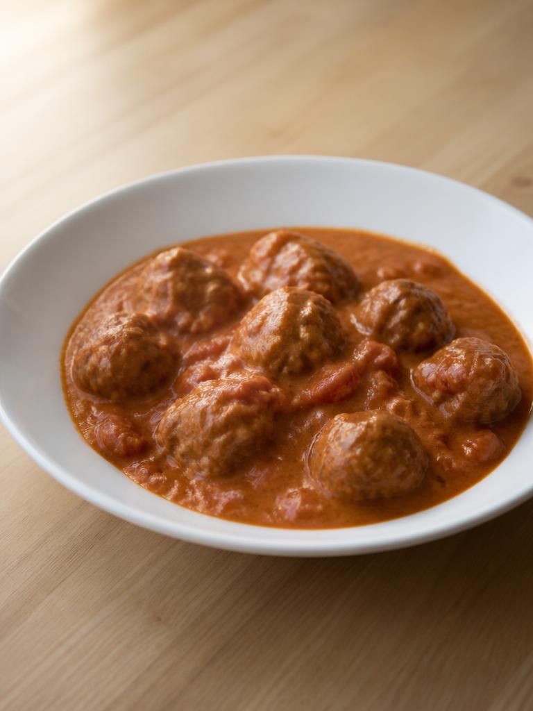 Boulettes de bœuf en sauce tomate crémeuse