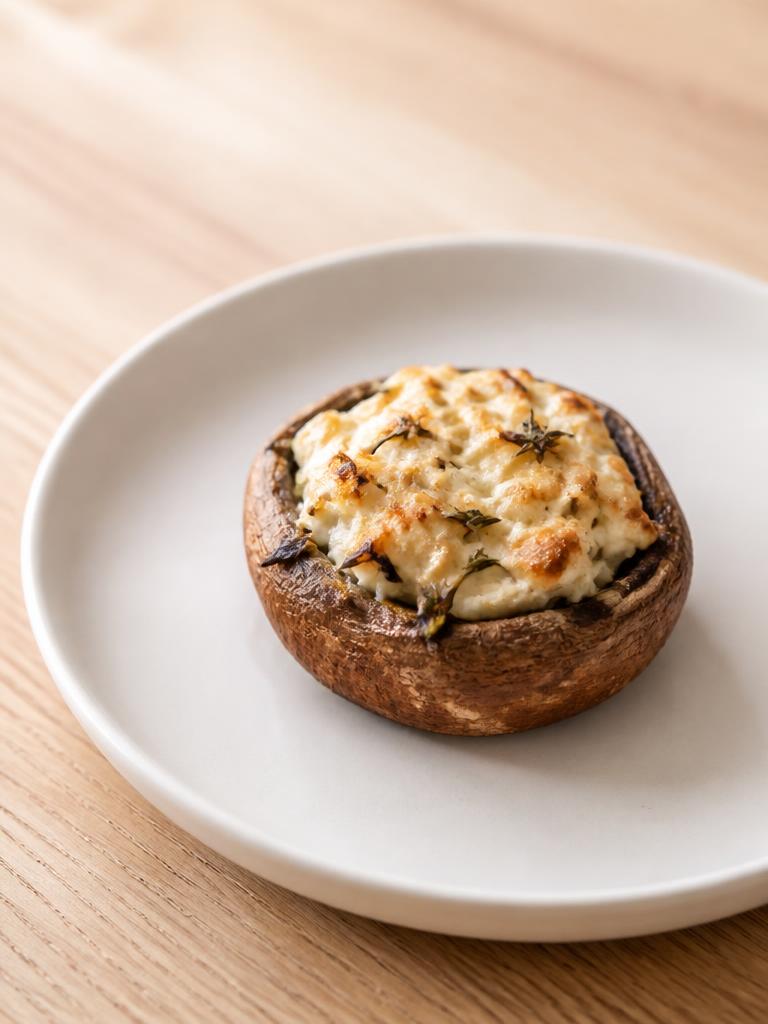 Champignons farcis au chèvre et au thym