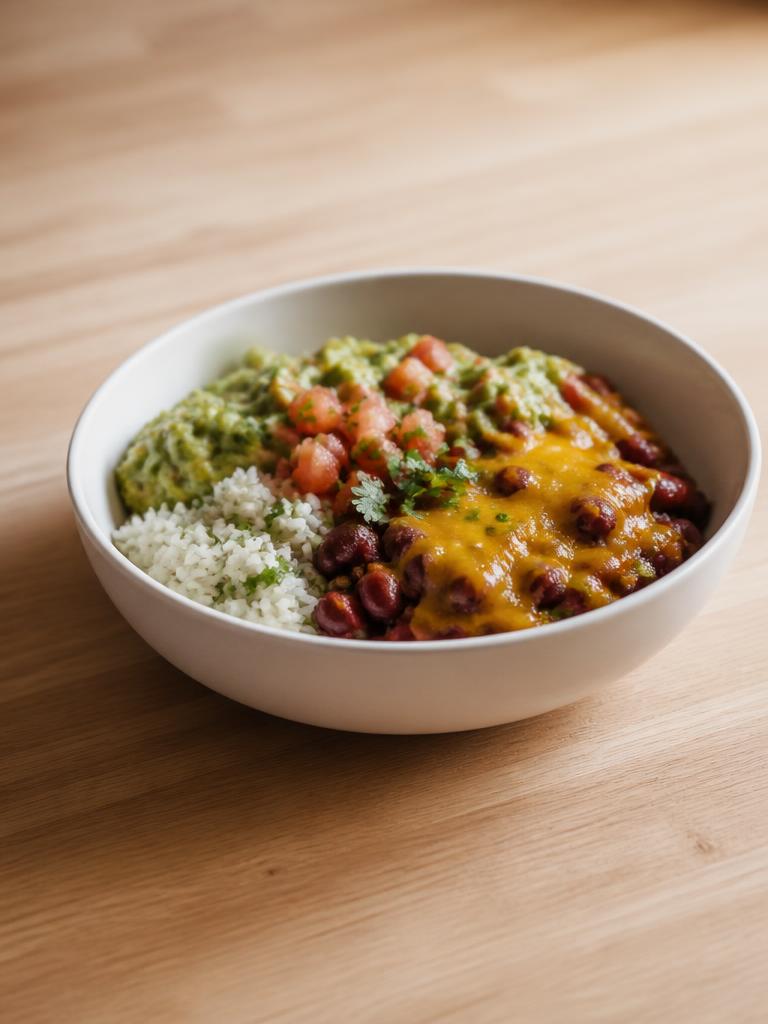 Bowl mexicain aux haricots rouges et cheddar