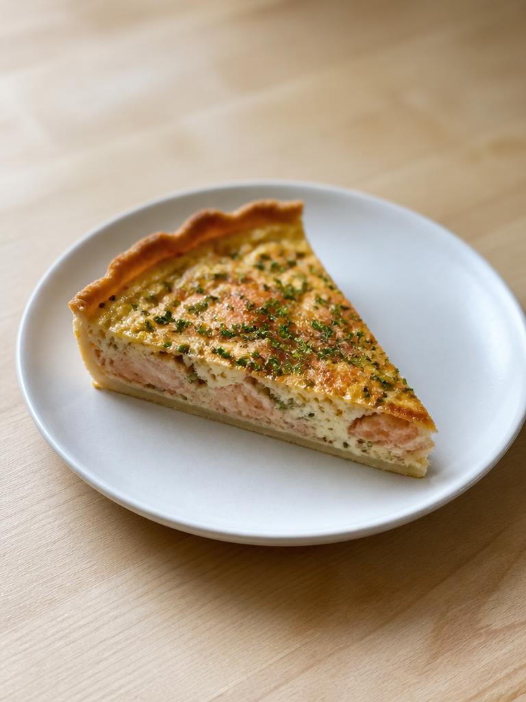 Quiche au saumon fumé et ciboulette