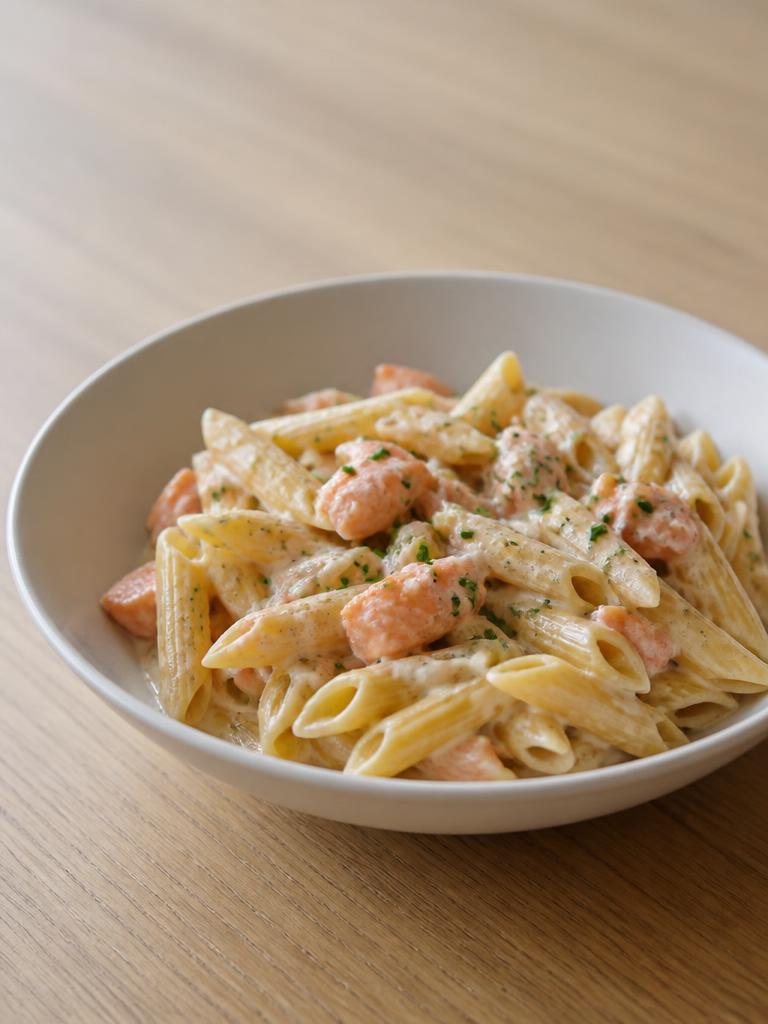 Penne à la truite et ciboulette