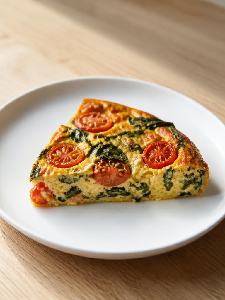 Frittata au four aux épinards et tomates cerises